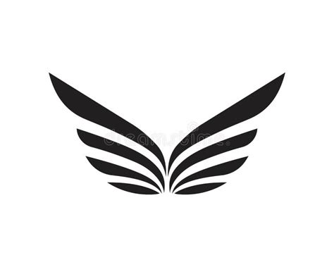 Wing Black Logo Template Vector Illustration Design Vector Stock Vector