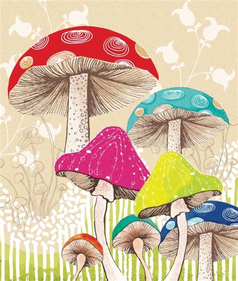 Magical Mushrooms Canvas Print By Amanda Dilworth Society Mushroom