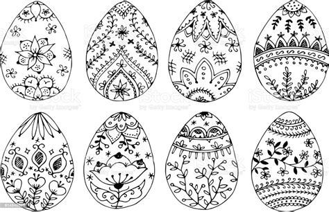 We have quite a few more complex pages for you which are a little harder and take some more time. Easter Eggs Coloring Page Stock Illustration - Download ...