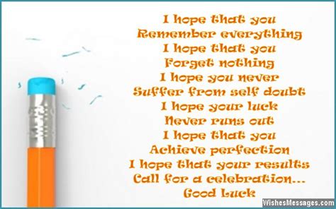 Poems about good luck at the world's largest poetry site. Inspirational Exam Poems: Best Wishes and Good Luck - Sms ...