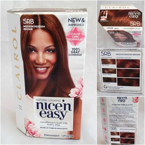 Clairol Nice N Easy 5rb Medium Reddish Brown Red Permanent Hair Color