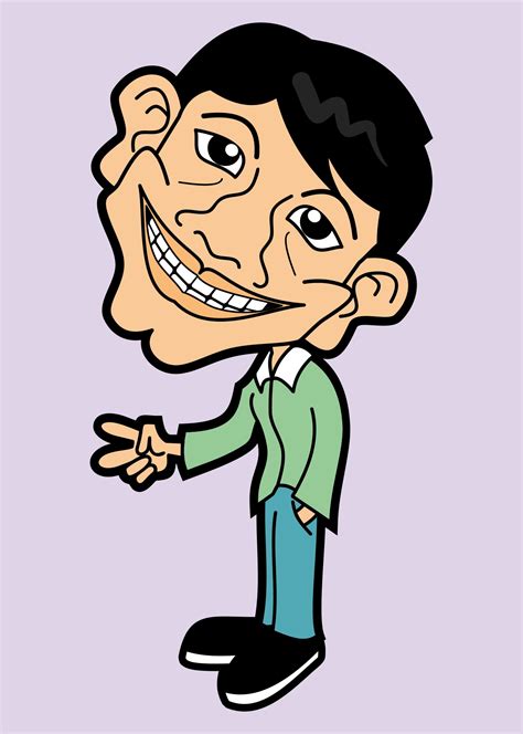 Caricature Of A Man With A Big Head Free Image Download