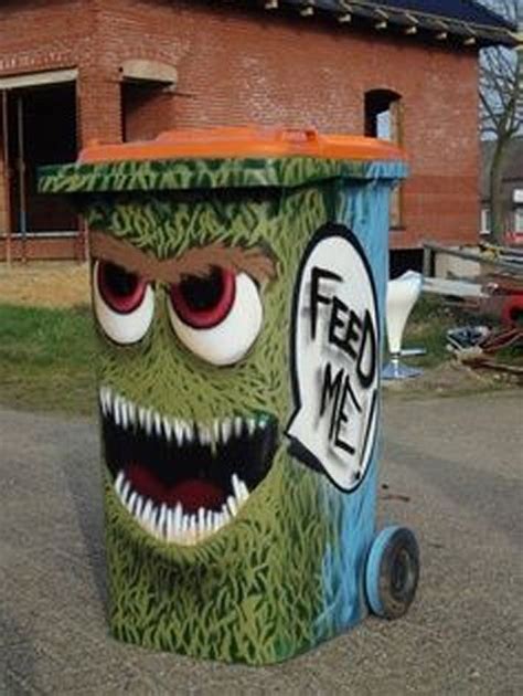 Trash Can Street Art Upcycle Art Street Art Trash Art Street Art