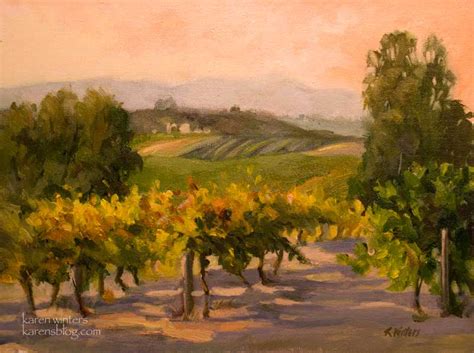 California Landscape Oil Painting Temecula Vineyard Afternoon