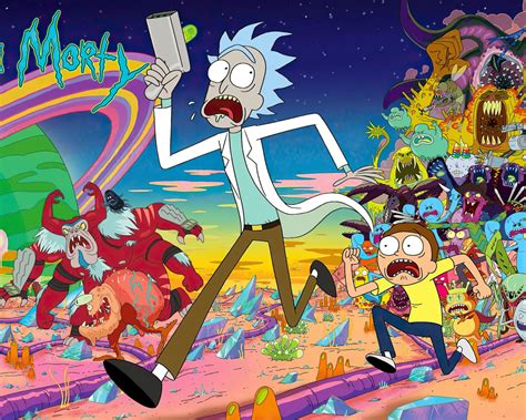 1280x1024 Rick And Morty On The Run 1280x1024 Resolution Wallpaper Hd