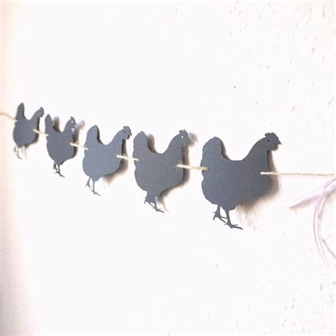 Hen Bunting Hen Party Decorations Black Hen Bunting Banner Garland