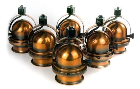 Vintage Mcgraw Edison Metal Copper Finish Canister Light Fixtures