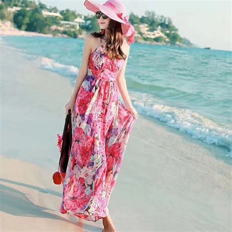 Women Beach Holiday Bohemian Chiffon Long Dress Summer Casual Clothes China Dress And Dresses