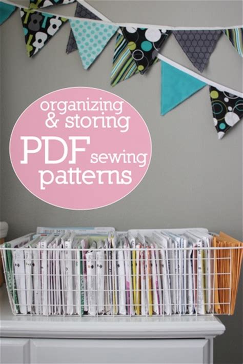 Organizing And Storing Pdf Printable Sewing Patterns Vanilla Joy