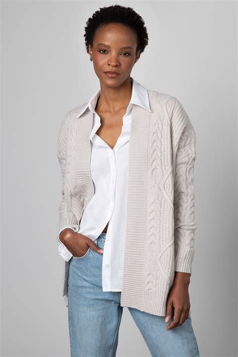 Luxe Cable Cardigan Kinross Cashmere