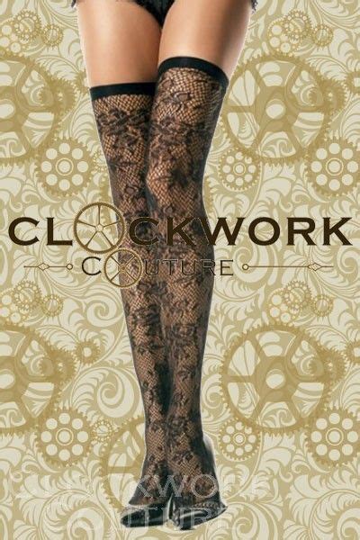Victorian Lace Rose Stocking Victorian Lace Thigh High Stockings Steampunk Clothing Thigh