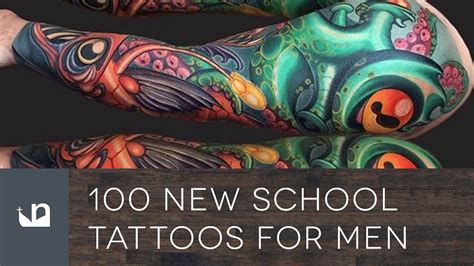 Tattoos • beauty • the latest. 100 New School Tattoos For Men - YouTube