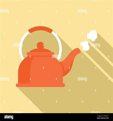 Boiling Kettle Icon Flat Style Stock Vector Image And Art Alamy