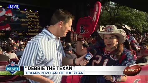 Debbie The Texan At Houston Texans 2023 Nfl Draft Watch Party Youtube