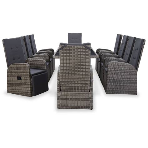 Tolle angebote · top marken · riesen auswahl vidaXL 11-tlg. Garten-Essgruppe mit Auflagen Poly Rattan ...