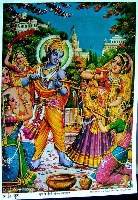 Krishna Playing Holi With The Gopīs Radha Krishna Art Radha Krishna