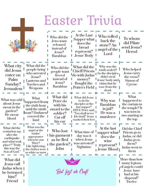 Free Printable Easter Trivia