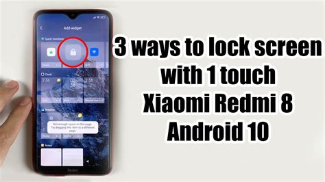 3 Ways To Lock Screen With 1 Touch Xiaomi Redmi 8 Android 10 Youtube