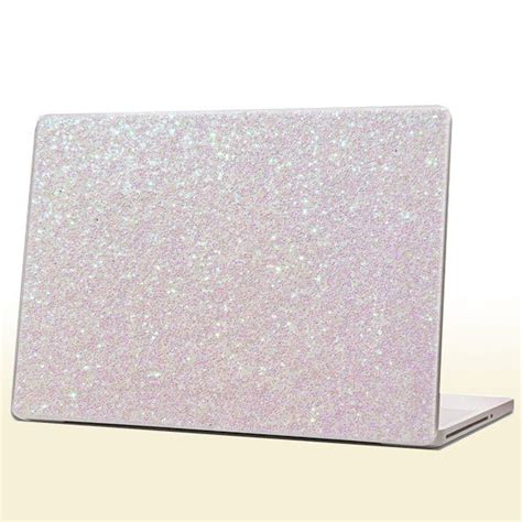 Iridescent White Glitter Laptop Skin Fine By Iridescentbeauty 4000