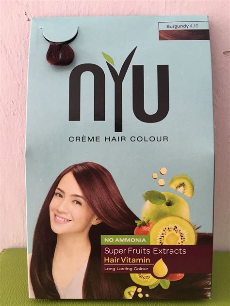 'hair colour chart for blonde hair colours' 'hair colour for fair skin' 'hair colour for indian skin' 'hair colour for dark skin shade'. Review Nyu Creme Hair Colour - Burgundy 4.16: Review Nyu ...