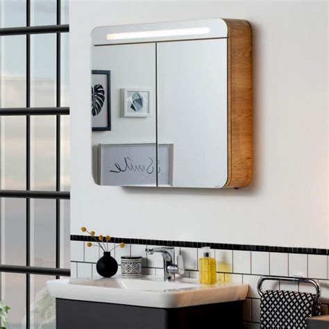 Vitra Sento Double Door Illuminated Mirror Cabinet 61432