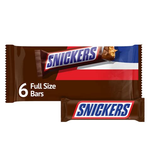 Snickers Full Size Chocolate Candy Bars 1116oz Bag 6 Bars Per Bag
