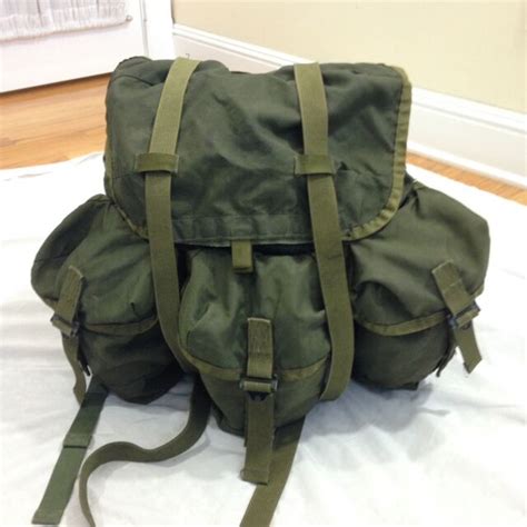 Vintage Us Army Surplus Alice Field Pack Military Combat Green Nylon