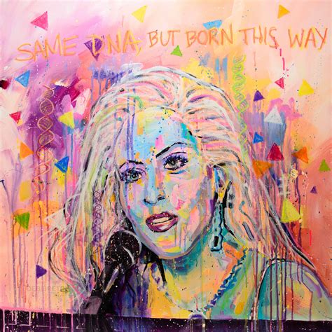 Lady Gaga Portrait Painting Deb Breton Art Studio
