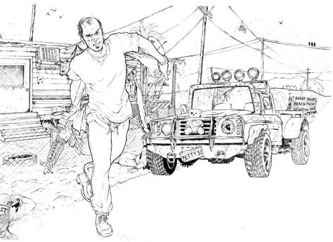 Gta 5 Franklin Coloring Pages Coloring Pages