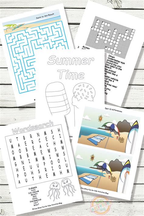 Greg K Porters Blog Printable Summer Activity Sheets