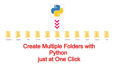 Create Multiple Folders With Python In One Click Cyber World Technologies