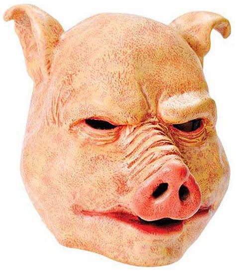 Horror Pig Evil Butcher Latex Mask Scary Halloween Fancy Dress Costume