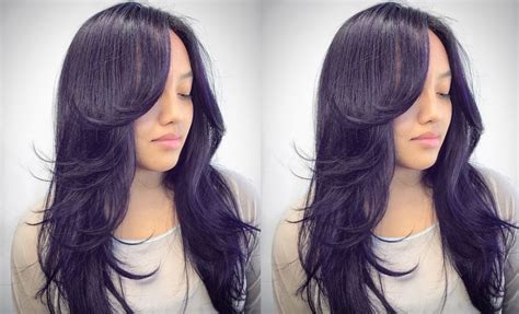 If your hair is very dark, then the tone may only be changed slightly, but it can still give you a purple hue which we think makes all the difference, even it is is subtle. How Brunettes Can Get Rainbow Hair Without Bleach http ...