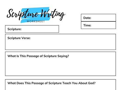 Bible Study Sheets Scripture Writing And Word Study Sheets Etsy