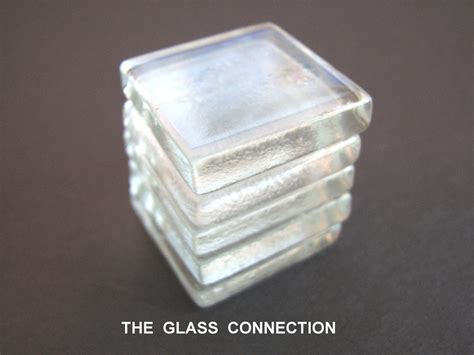 40 Small Clear Glass Squares Tiles 78 By Theglassconnection