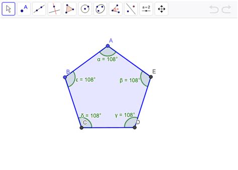The Sum Of The Interior Angles Of A Pentagon Geogebra