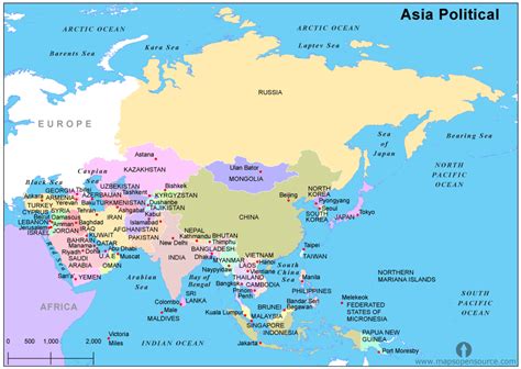 Free Asia Political Map Political Map Of Asia Political Asia Map