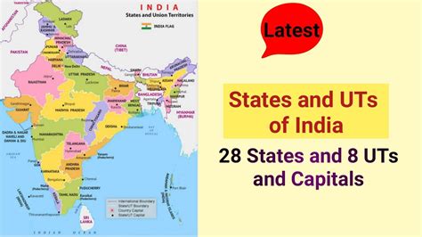 States And Their Capitals Of India Uts And Their Capitals Youtube