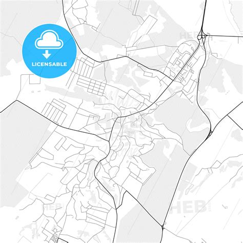 Vector PDF map of Obukhiv, Ukraine - HEBSTREITS