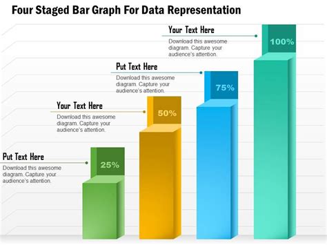 1114 Four Staged Bar Graph For Data Representation Presentation