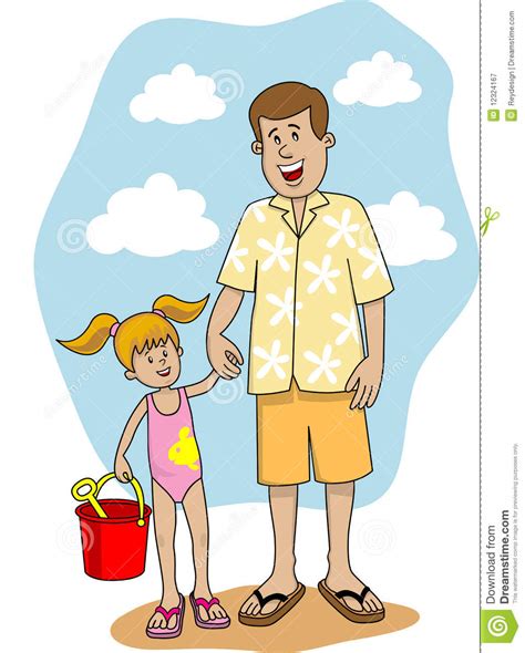 Father And Daughter Stock Vector Illustration Of Father
