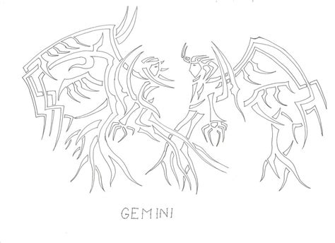 Tribal Gemini By Theaartista On Deviantart