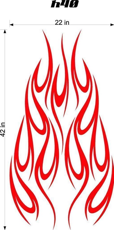 Stickerchef Auto Truck Car Hood Flames Graphics Decals Hh40 Flame Art