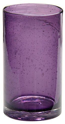 Highball Bubble Purple Drinking Glass Purple Drinking Glasses Purple Home Purple Decor