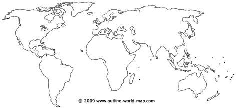 Printable Blank World Outline Maps • Royalty Free • Globe Earth In