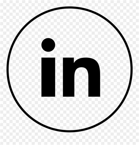 Linkedin Icon Black And White At Collection Of