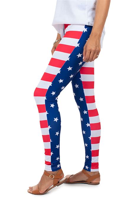 tipsy elves american flag women s leggings