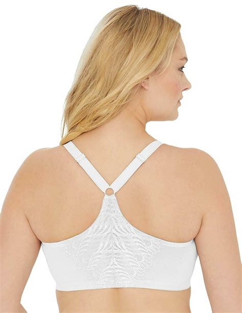 glamorise white elegance front close t back wonderwire bra us 46b uk 46b bras and bra sets