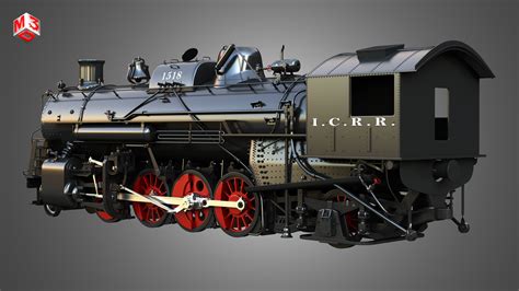 Icrr 1518 Steam Locomotive With Coal Wagon 3d Model Cgtrader
