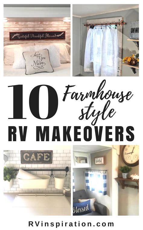 Incredible Rv Makeovers With Farmhouse Style Decor Camper Trailer